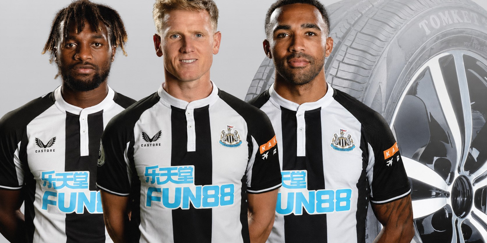 TOMKET partnership banner for Newcastle United