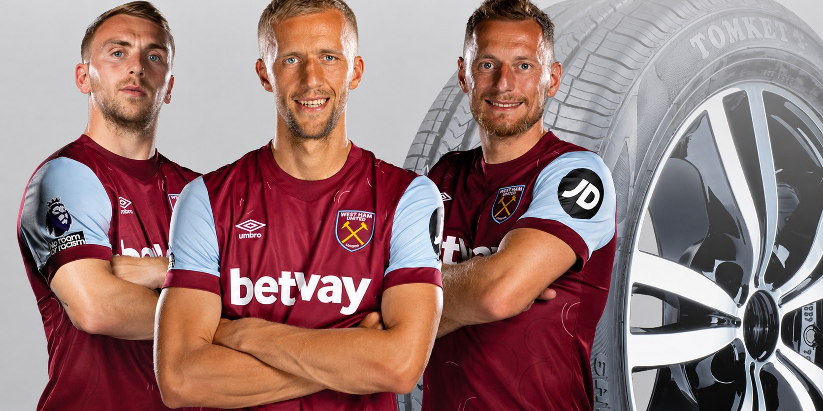 TOMKET partnership banner for West Ham United